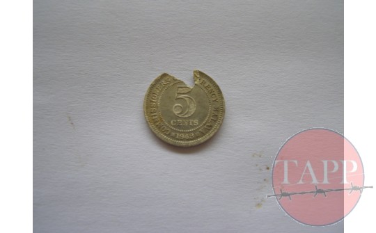 1948 Malaya 5 cents coin
