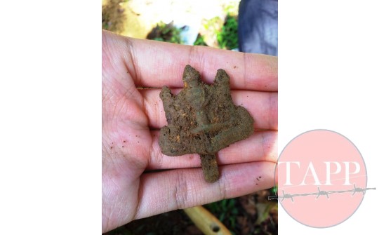 The Badge as it was found in the ground