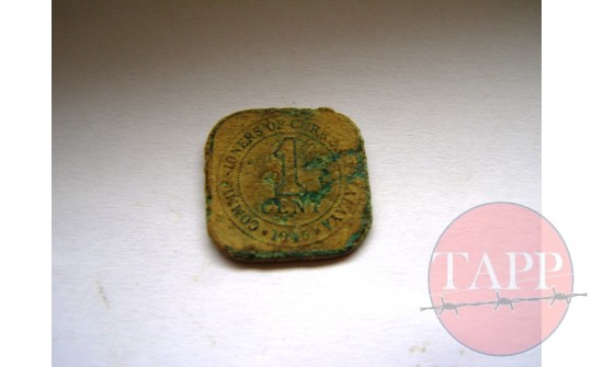 1945 1 cents Straits Settlement Coin