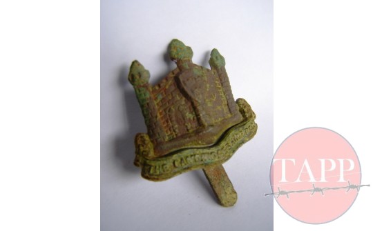 Cambridgeshire Cap Badge found at No.17 Adam Park
