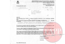 DHSS letter assessing ongoing injury