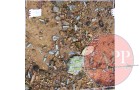 Overhead shot of just one 1x1m grid of the dump